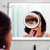 10CM 30X Magnifying Mirror with Tweezers Portable Travel LED Makeup Mirror with 3 Suction Cups Rechargeable Dimmable Magnified Vanity Mirror