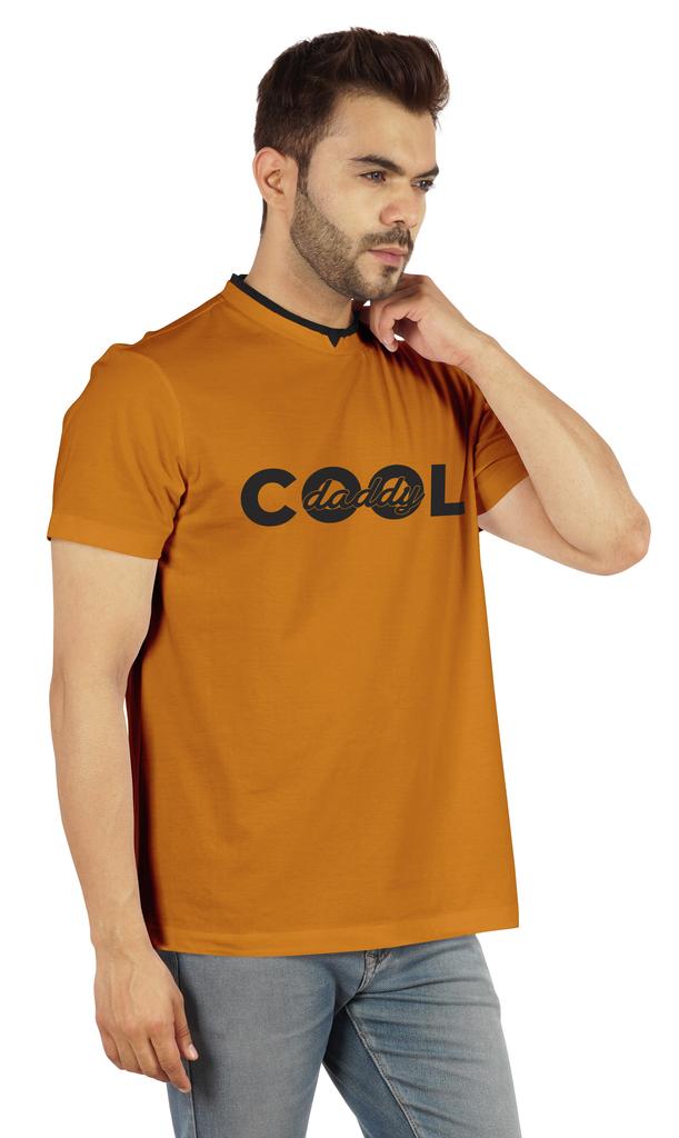 Inkmeso Men  S Graphic Printed   Cool Daddy  Tshirt For Dads Round Neck with V Cut Jersey