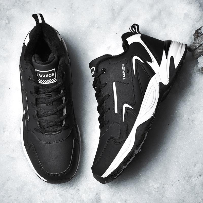 Высококачественная зимняя теплая спортивная повседневная обувь мужская обувь большого размера кроссовки для бега на открытом воздухе плюшевые походные туфли