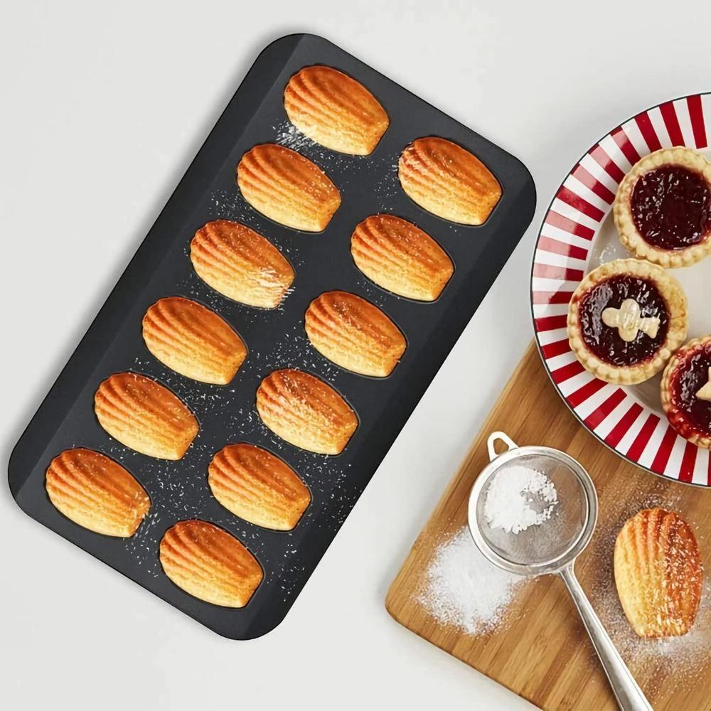 Carbon Steel Madeleine Cake Baking Pan Heat-resistant Cookie Pan  Bakery