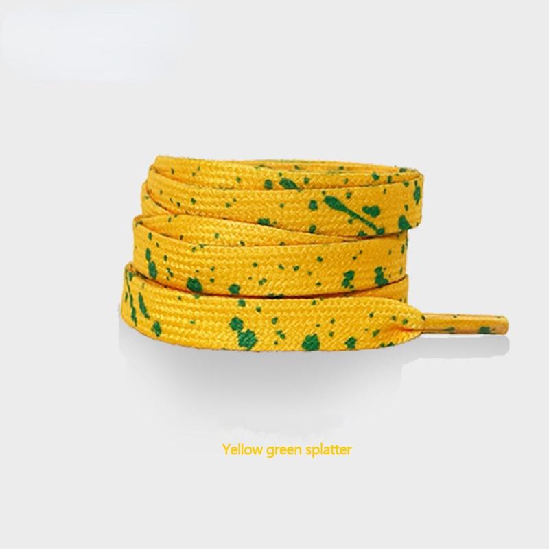 NO.8 красочные всплеск чернил AF1 шнурки женские позолоченные мужские красные черные спортивные повседневные баскетбольные кроссовки с ручной росписью шнурки 100/120/140/160