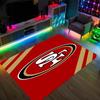 San Francisco 49ers Design Crystal Velvet Carpet Cozy Non?Slip Printed Rug For Bedroom Living Room Entrance
