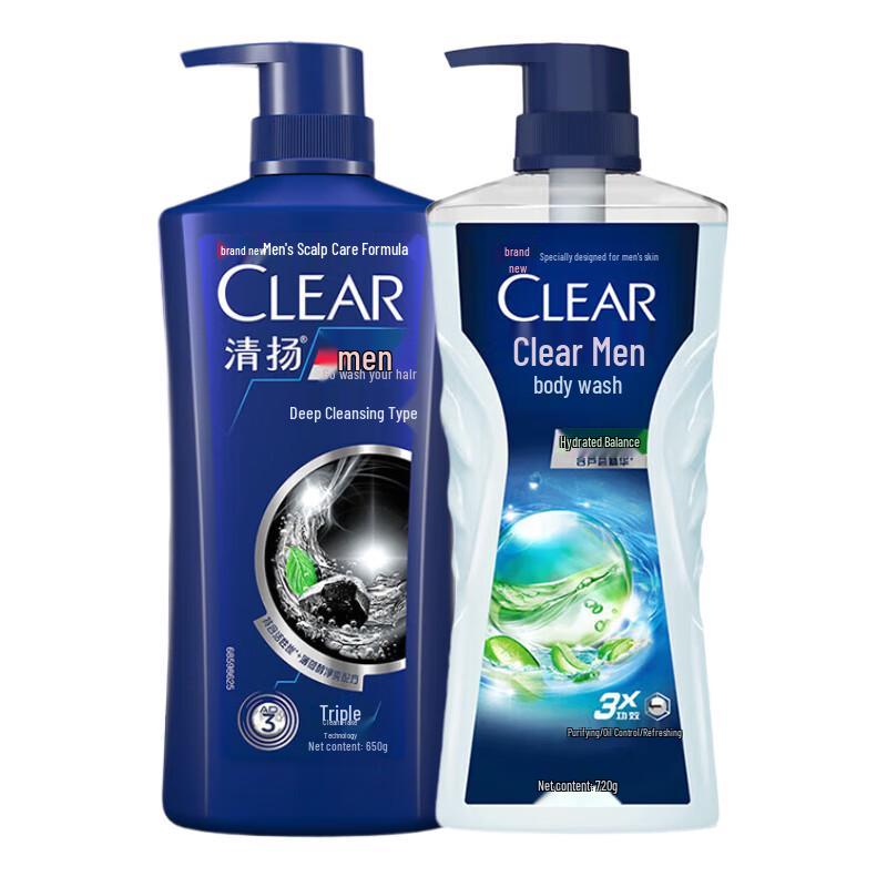 Clear Anti-Dandruff Shampoo & Oil Control Shower Gel Set