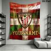 Custom Athletic Club Bilbao Wall Hanging Printed Fabric Blanket Decorative Tapestries for Bedroom Living Room Home Decor