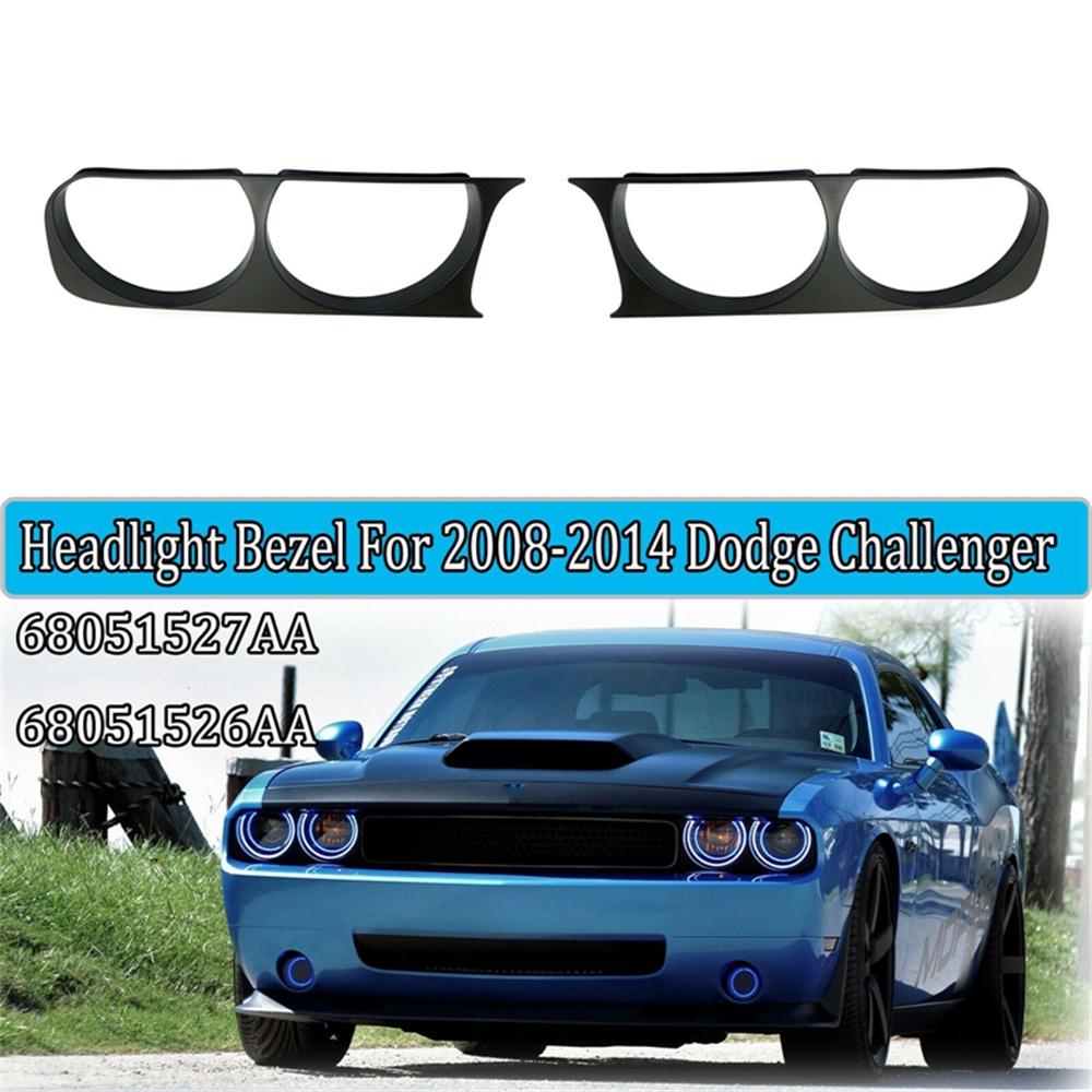 1Pair Headlight Bezel Trim For Dodge Challenger 08-14