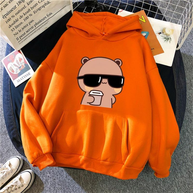 Anime Funny Womens Hoodie Bubu and Dudu Print Pullover Streetwear Hoodies Women Hip Hop Fleece Harajuku Y2K Unisex Sweatshirts
