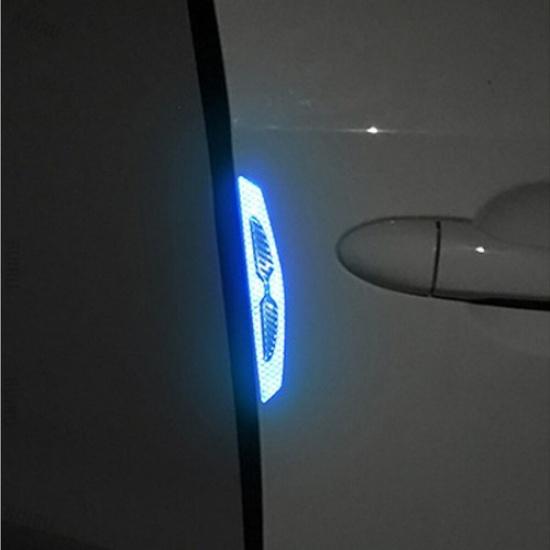 4x Reflective Safety Warning Strip Tape Car Accessories Door Protective Stickers