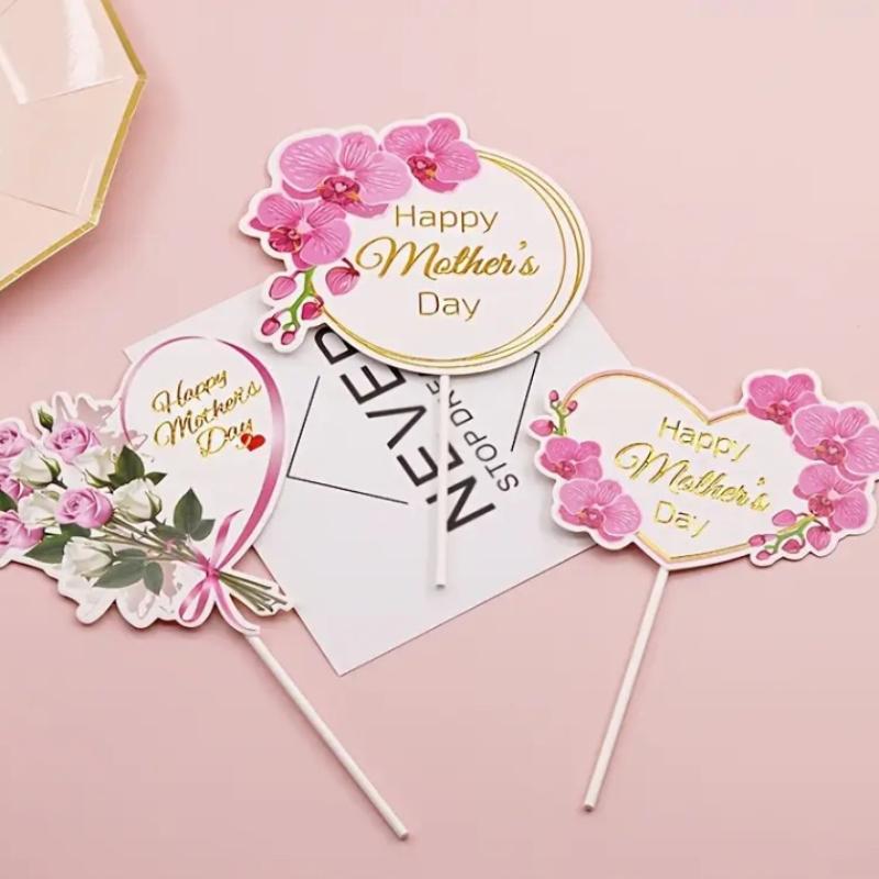 10 шт. Табличка для торта на День матери, Подставка, Табличка-вставка для торта, десерта, Табличка в форме сердца, Подставка для украшения ко Дню матери