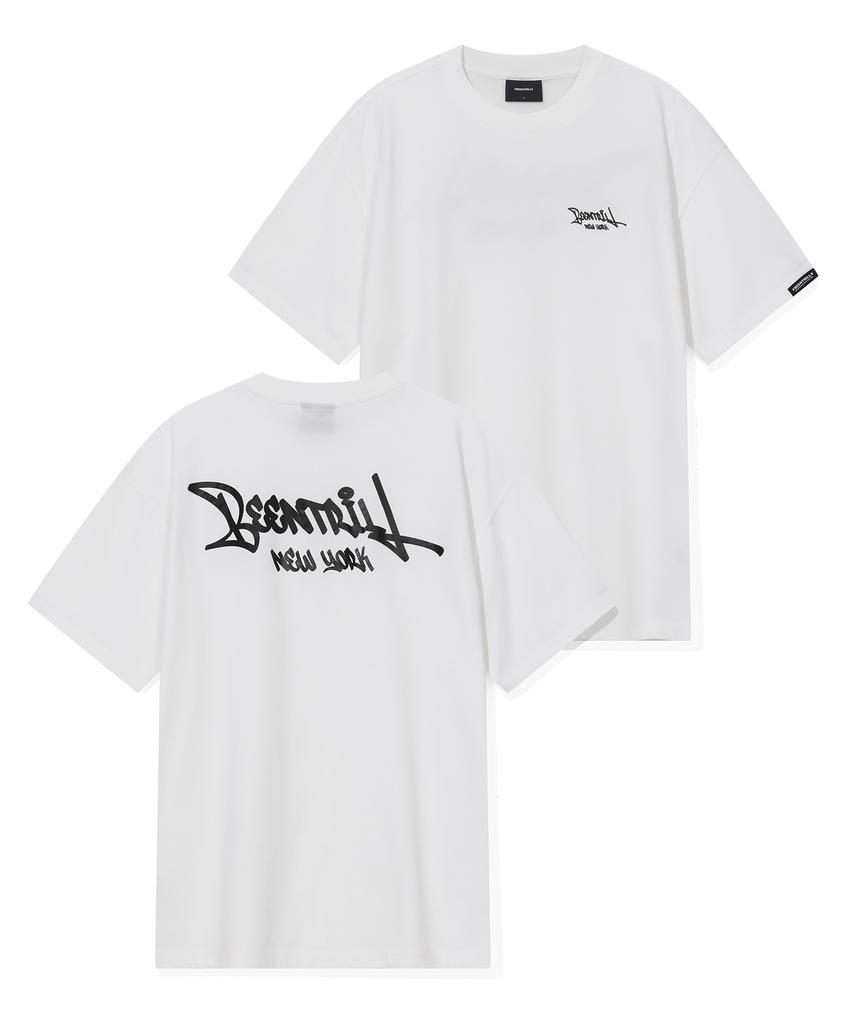 Футболка с логотипом BEENTRILL Script (Белый с оттенком)