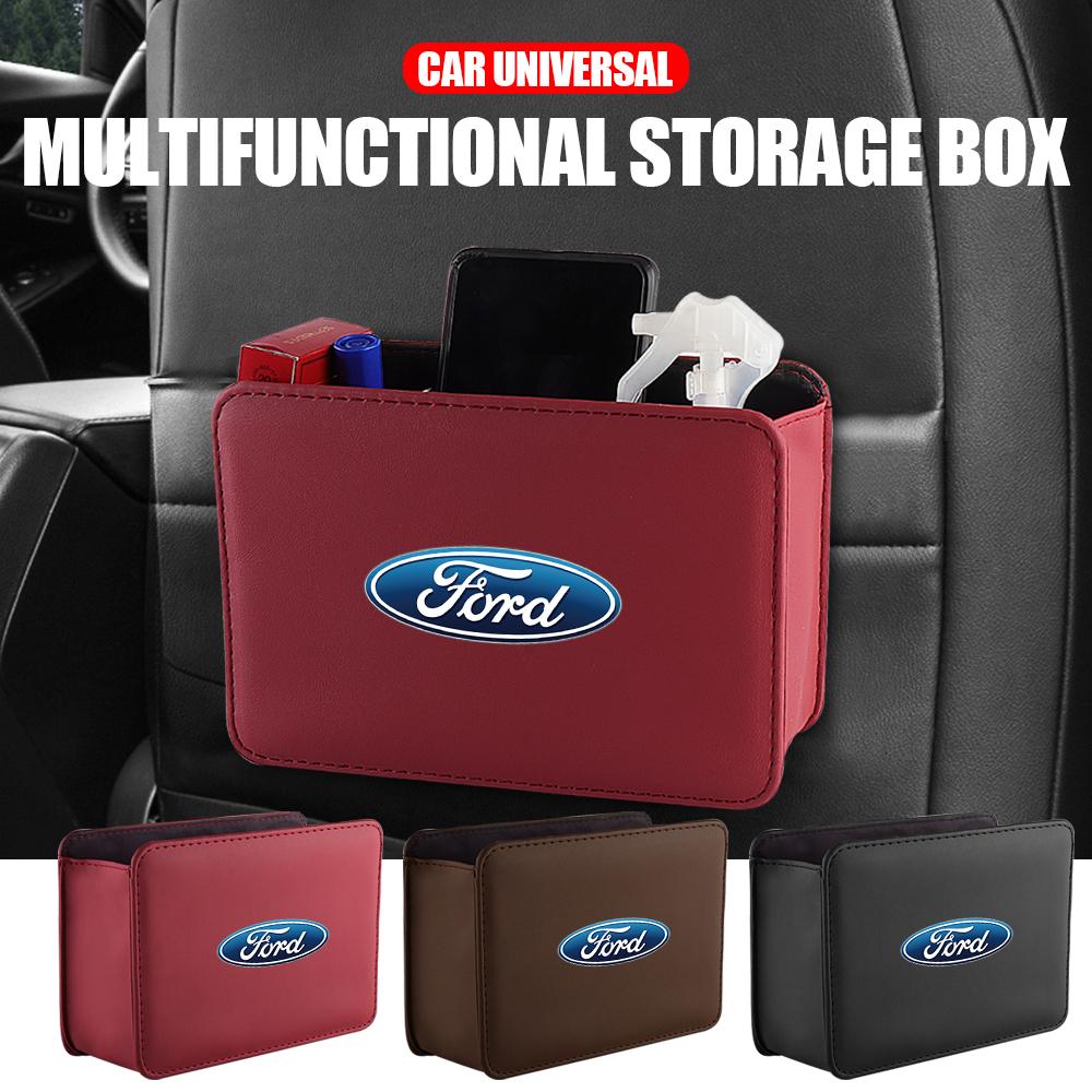 ZDO1 1Pcs Leather Car Door Side Seat Back Storage Bags For Ford Focus Ford ST Mondeo RS MK2 MK4 MK3 Fiesta Mustang Shelby Escape Kuga