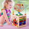 Puzzle Toy 6-in-1 Multicolored Wooden Multifunctional Beetle Early Education Toys