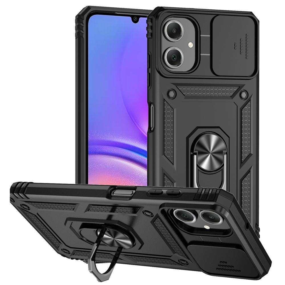 Чехол для Samsung Galaxy A07 Чехол-броня с магнитной подставкой-кольцом для автомобиля для Galaxy A07 A 07 GalaxyA07 Чехол-крышка для защиты объектива со сдвижной шторкой