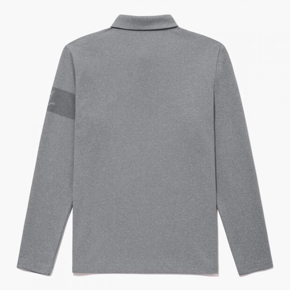 MunSingwear Men S Melange Long Sleeve T ShirT Melange Gray mr121mTl13