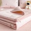 Double Layer Gauze Bed Cover Household Anti Slip Thickened Cotton Bed Single Piece Kang Cover Four Season Mattress