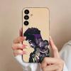 Боковой Чехол для Телефона DJ Malik для Samsung S25,24,23,22,21,S20,Ultra,Plus,FE Черный Мягкий Чехол