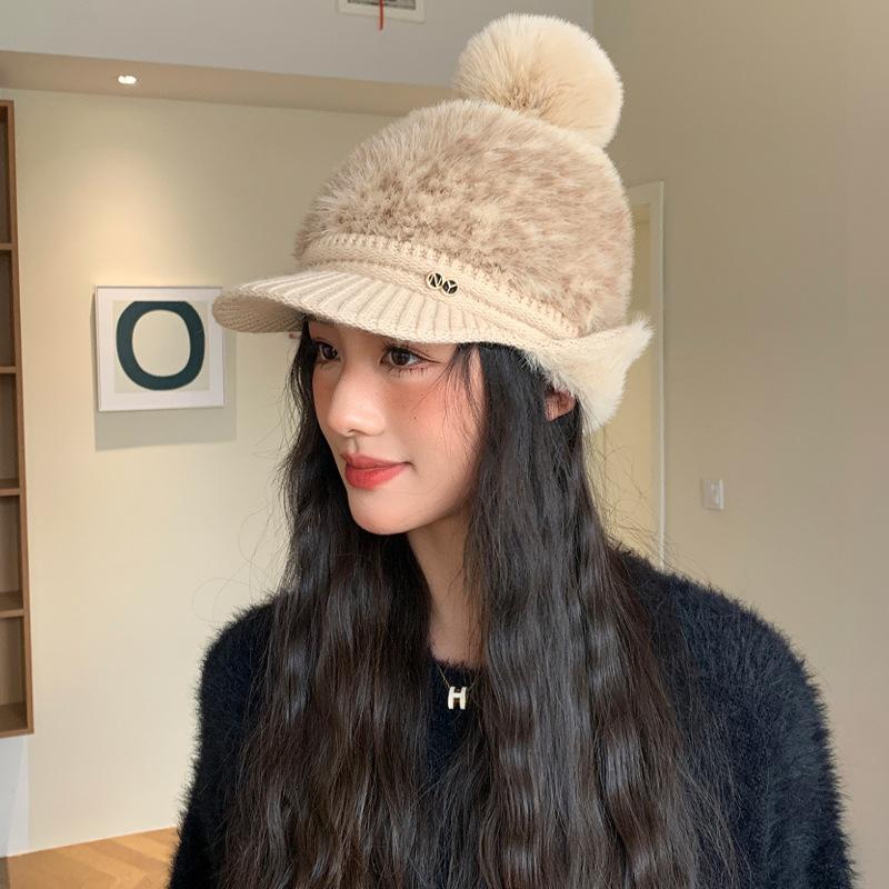 Новые осенне-зимние шапки для женщин, вязаные шерстяные шапки с защитой шеи и две бейсболки для зимы, теплые шапки для защиты ушей