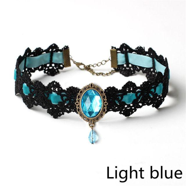 Европейское и американское преувеличенное черное фланелевое короткое женское ожерелье сексуальное украшение на шею цепочка на шею для вечеринки в честь Хэллоуина