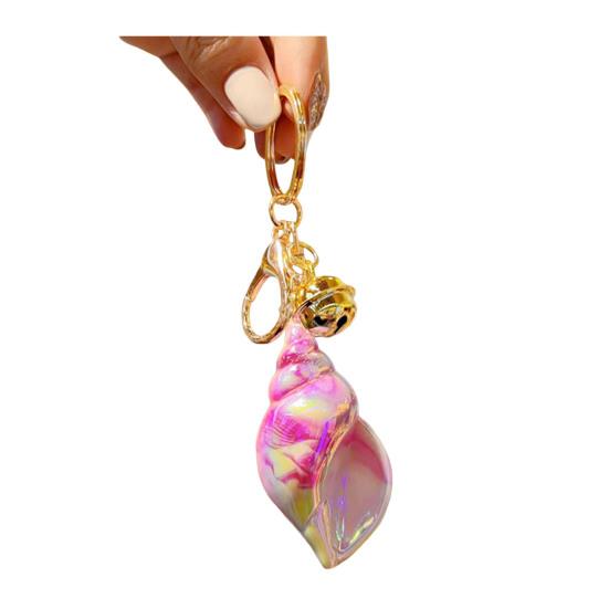 Conch Keychain Ocean Element Healing Colorful Shell Bag Charm Colorful Key Holder Backpack Accessories