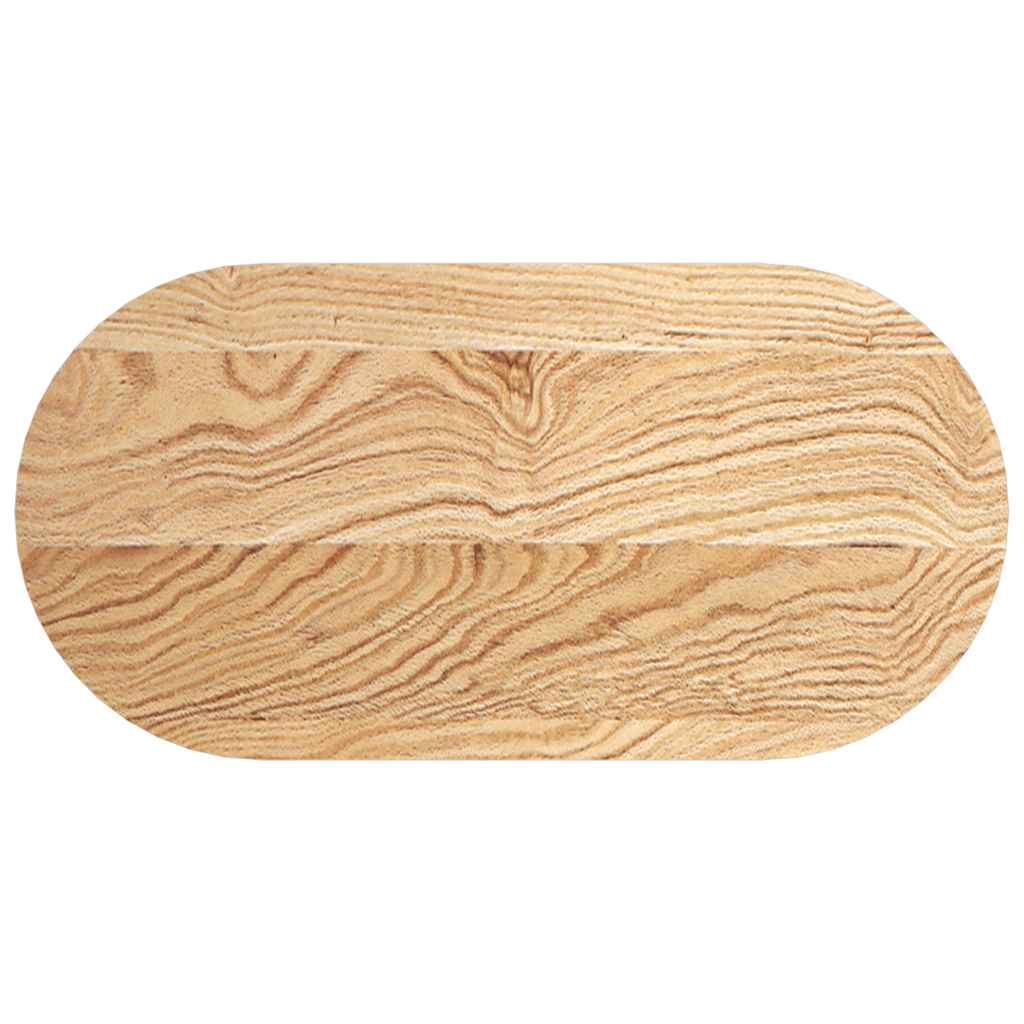Vidaxl Blat Do Stołu, 80X40X4 Cm, Lite Drewno Dębowe, Owalny