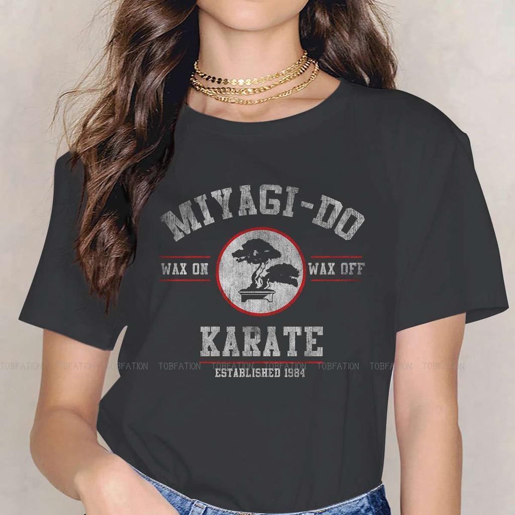 Miyagi  Women Clothing Cobra Kai Graphic Print Female Tshirts Vintage Graphic Loose Tops Tee Kawaii Girls Streetwear