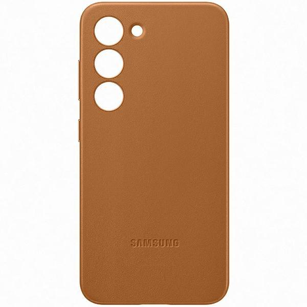 Etui Samsung Ef-Vs916La S23+ S916Camel Leather Cover