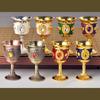 Zinc Zinc Zinc Alloy Medieval Rose Embossed Goblet Vintage Liquor Cup Luxurious Spirits Cup  Bar