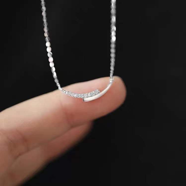 S925 Sterling Silver Light Luxury High-Grade Necklace Simple Temperamental All-Match Exquisite Niche Clavicle Chain for Women