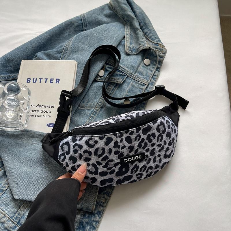 Женская нагрудная сумка с леопардовым принтом, многофункциональная сумка через плечо, сумка через плечо