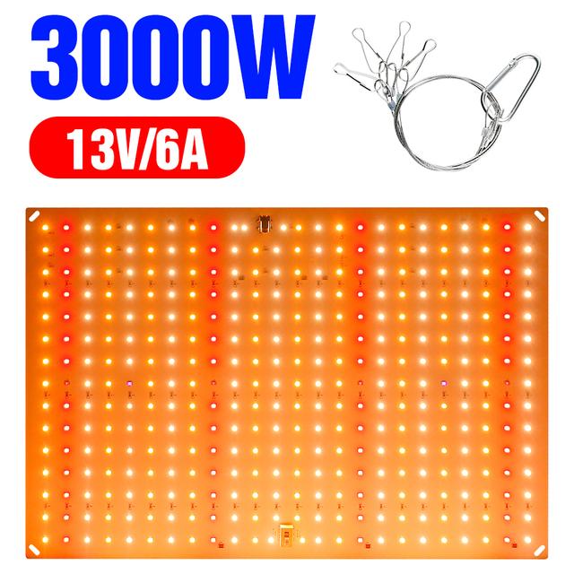 3500W Led Grow Light Phyto Lamp For Plants Bulb Full Spectrum Quantum Board Hydroponics Greenhouse Flowers Seeds Growth Lamp