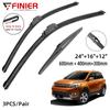 3PCS Wiper Blades For Great Wall M4 Hatchback Haval Hover 2012-2020 24" 16" 12" Fit Front Windshield Windscreen Window Brushes Cutter Accessories