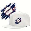 Бейсболка Snapback с графическим принтом в стиле гранж, с плоским козырьком, для взрослых, полиэстер, унисекс, для улицы, повседневная