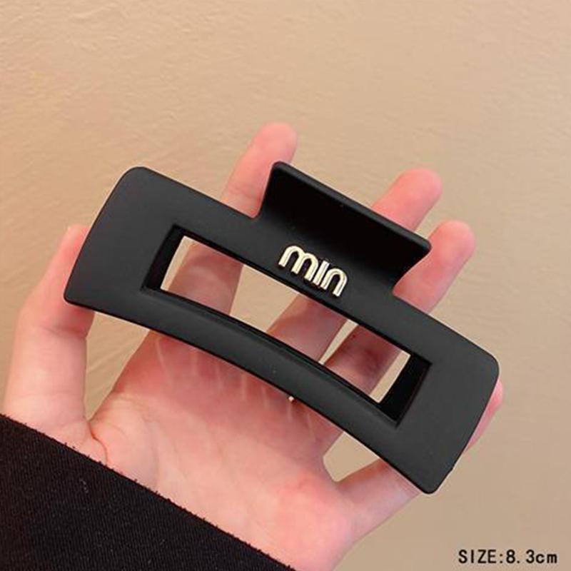 Матовая черная заколка для волос для женщин, элегантные заколки для волос, большие заколки-крабы для волос