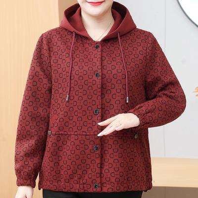 Пальто женское среднего возраста, верхняя одежда больших размеров, элегантная женская куртка, повседневная женская одежда больших размеров