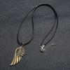 Vintage Angel Wing Pendant Necklace, Simple Alloy Jewelry for Men