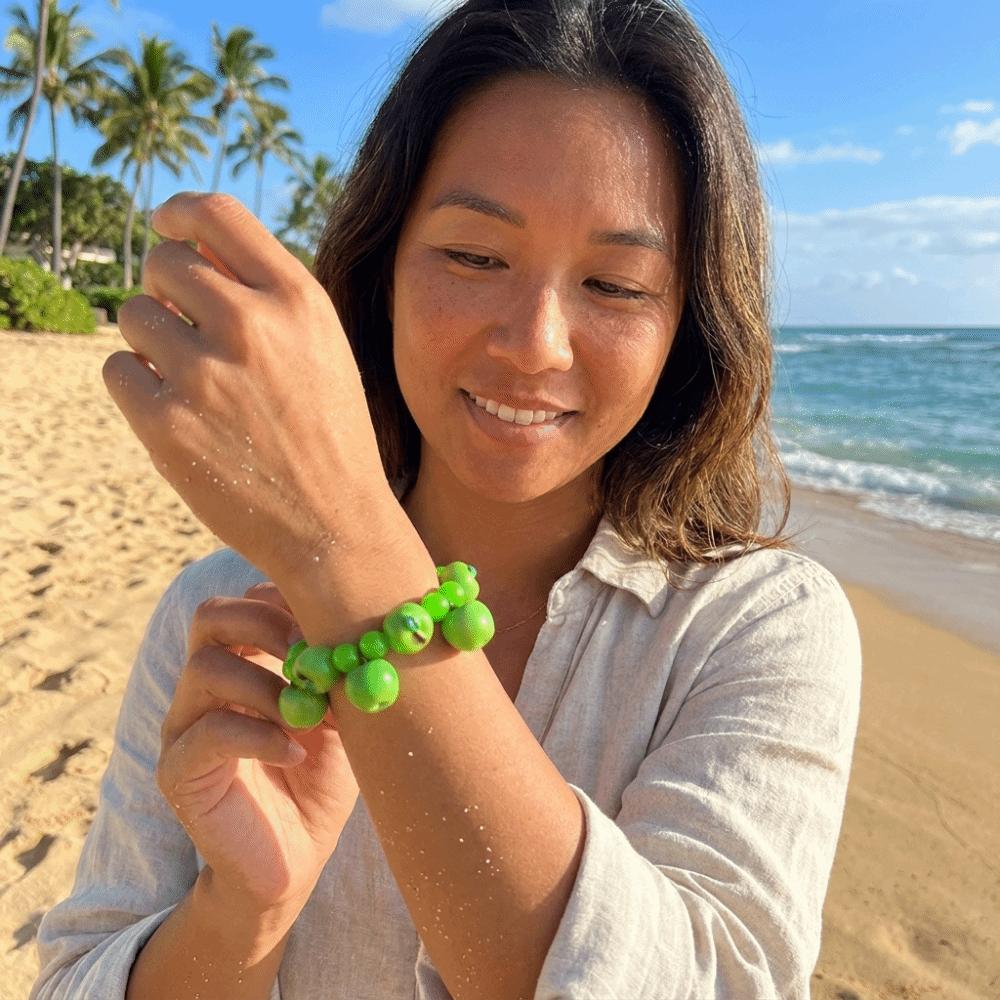 Stackable Fruit Acrylic Bracelet 3D Elastic Cord Bracelet Cute Colorful Beads Bracelet Daily Wear