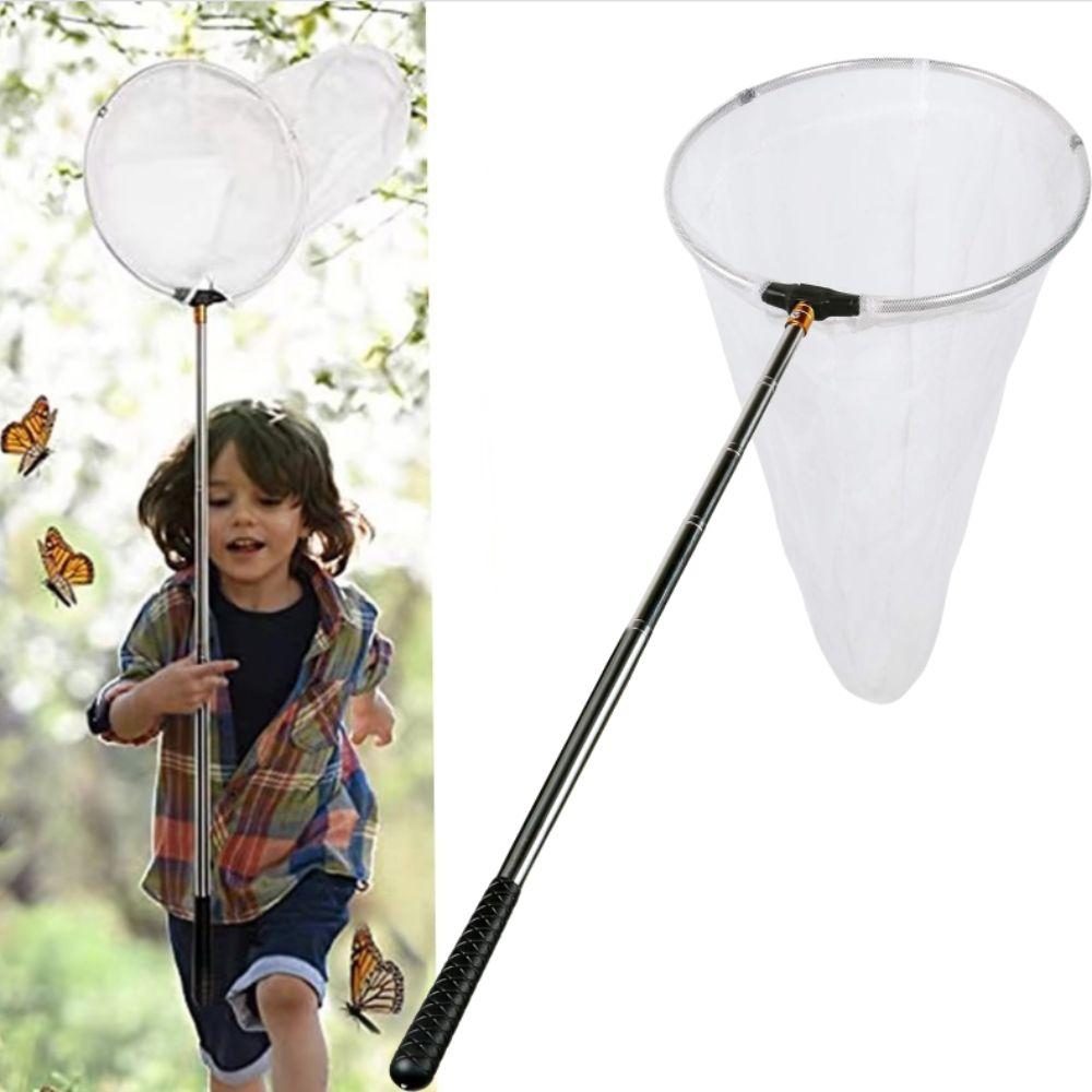 Extendable Flying Animals Capture Net Stainless Steel Fishing Mesh Net Outdoor Garden