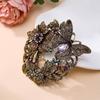 Baroque Vintage Butterfly Wreath Brooch Pins Coat Accessories Suit Corsage