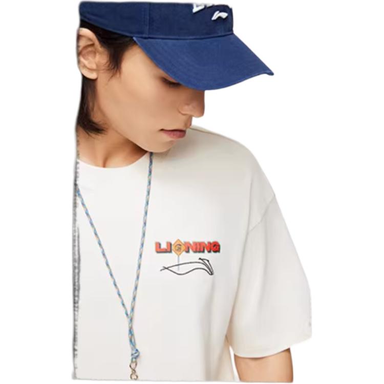 Мужская футболка для скейтборда Li Ning, цвет экрю, AHSU017-3
