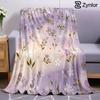 Lavender Wildflower Ultra Soft Sherpa Fleece Blanket Fluffy Warm Halloween Cozy Throw for Sofa Couch Bedroom Gift All Season