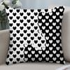 Передовая Черно-Белая Наволочка Короткий Плюш Диван Декоративный Подарок Дом Двусторонняя Печать Подушка