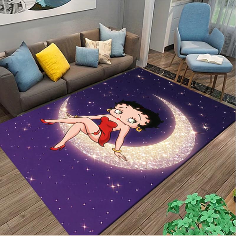 [Betty Boop Printed Carpet] Non-slip Office Rug, Cozy Area Carprt for Living Room Use, Soft Home Sofa Chair Mat