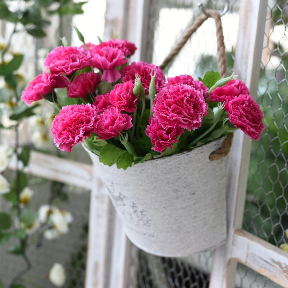 Semicircle Vintage Wall Mounted Iron Flower Pot Flower Basket Hanging Baskets Flower Vase