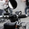 Vintage Motorcycles Scooter Handlebar Convex Mirror Black Round for ATV Scooter Dirt Bike Universal Convex Mirror