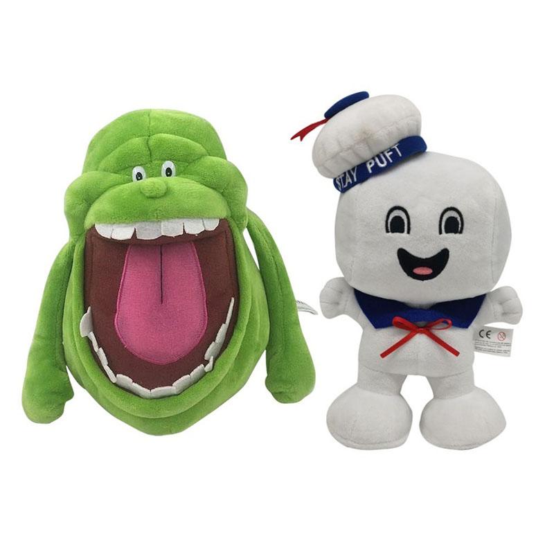 20cm Green Ghostbusters Plush Toy Cute Ghost Soft Stuffed Plushie Cartoon Ghostbusters Peluches Ghost Dolls Marshmallow Man Toys
