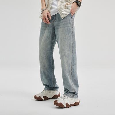 Новые весенне-летние классические джинсы свободного прямого кроя, универсальный уличный стиль