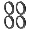 A ABSOPRO 66.6mm To 54.1mm Wheel Hub Centric Ring Black Polycarbonate Wheel Center Shaft Shock Absorption Hub Ring 4pcs