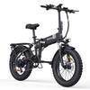 Складной электровелосипед Ridstar H20, 1000 Вт, 48 В 15 А·ч, максимальная скорость 45 км/ч, запас хода 80 км, толстые шины 20"x4"