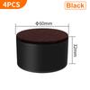 4PCS Carbon Steel Furniture Riser Beg Leg Raiser Adds Height To Heavy Furniture Round Square Sofa Chair Table Feet Riser Black