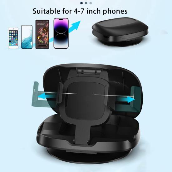 Автомобильное крепление для телефона, вращение на 360 градусов, держатель приборной панели для смартфонов, моющийся многоразовый кронштейн с