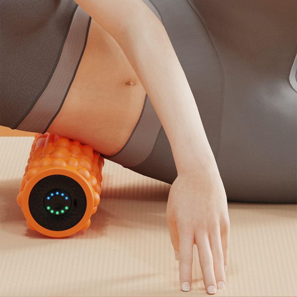 Rechargeable Vibrating Foam Roller Adjustable Tissue Massage Stick Electric Yoga Column Yoga